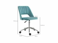 Chaise De Bureau Design VALERIA Bleu Canard -mobilier de bureau Shop siege de bureau 19173153