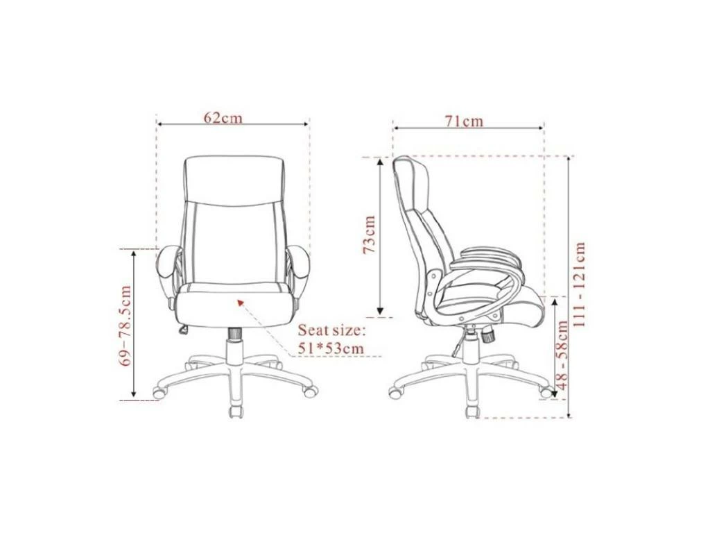 Chaise De Bureau Paras Tissu Noire 3 Chaise De Bureau Paras Tissu Noire – Image 3