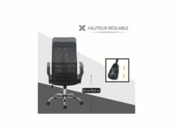 Fauteuil De Bureau Ergonomique JOHAN Noir -mobilier de bureau Shop siege de bureau 19173757