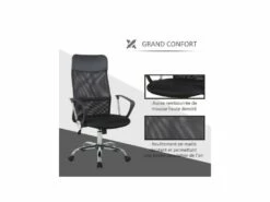 Fauteuil De Bureau Ergonomique JOHAN Noir -mobilier de bureau Shop siege de bureau 19173763