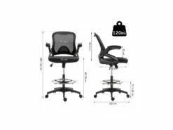 Fauteuil De Bureau Assise Haute Jenny Noir -mobilier de bureau Shop siege de bureau 19173789