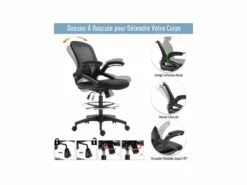 Fauteuil De Bureau Assise Haute Jenny Noir -mobilier de bureau Shop siege de bureau 19173793