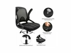 Fauteuil De Bureau Assise Haute Jenny Noir -mobilier de bureau Shop siege de bureau 19173801