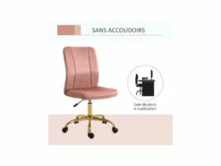 Chaise De Bureau EMILY Rose Poudré -mobilier de bureau Shop siege de bureau 19173875