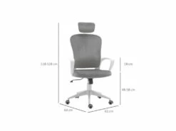 Fauteuil De Bureau SMART Velours Gris -mobilier de bureau Shop siege de bureau 19173973
