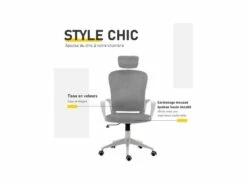 Fauteuil De Bureau SMART Velours Gris -mobilier de bureau Shop siege de bureau 19173975