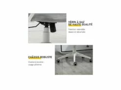 Fauteuil De Bureau SMART Velours Gris -mobilier de bureau Shop siege de bureau 19173981