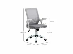 Fauteuil De Bureau Design HILGE Gris Et Blanc -mobilier de bureau Shop siege de bureau 19174139