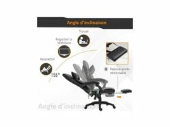 Fauteuil De Bureau Relaxant VADOR Noir -mobilier de bureau Shop siege de bureau 19174261