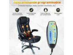 Fauteuil De Bureau Massant Baly Noir -mobilier de bureau Shop siege de bureau 19174301