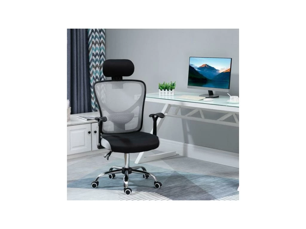 Fauteuil De Bureau GUS Gris Et Noir 2 Fauteuil De Bureau GUS Gris Et Noir – Image 2