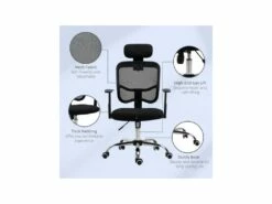 Chaise De Bureau REGAN Noire -mobilier de bureau Shop siege de bureau 19174747