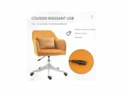 Chaise De Bureau Massante INES Jaune D'or -mobilier de bureau Shop siege de bureau 19174761