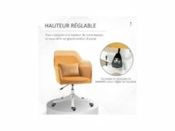 Chaise De Bureau Massante INES Jaune D'or -mobilier de bureau Shop siege de bureau 19174763