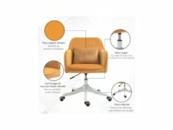 Chaise De Bureau Massante INES Jaune D'or -mobilier de bureau Shop siege de bureau 19174767