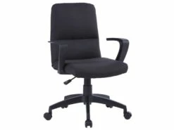 Chaise De Bureau Pivotante Varsovie Tissu Noire