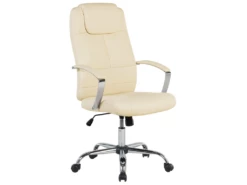 Chaise De Bureau En Cuir PU Beige WINNER