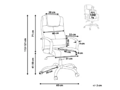 Chaise De Bureau En Cuir PU Beige WINNER -mobilier de bureau Shop siege de bureau 19360681