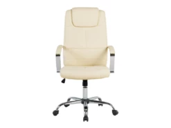 Chaise De Bureau En Cuir PU Beige WINNER -mobilier de bureau Shop siege de bureau 19360683