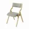 Chaise Pliante En Bois Avec Assise Rembourrée, Chaise Pliable Pour Cuisine, Bureau FST40-HG SoBuy