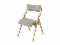 Chaise Pliante En Bois Avec Assise Rembourrée, Chaise Pliable Pour Cuisine, Bureau FST40-HG SoBuy