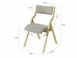 Chaise Pliante En Bois Avec Assise Rembourrée, Chaise Pliable Pour Cuisine, Bureau FST40-HG SoBuy -mobilier de bureau Shop siege de bureau 19421219