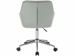 Tabouret De Bureau En Velours Gris Clair 19_0000168 -mobilier de bureau Shop siege de bureau 19809485