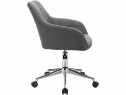 Fauteuil Tabouret Chaise De Bureau En Lin Gris Foncé 19_0000169 -mobilier de bureau Shop siege de bureau 19809503