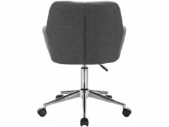 Fauteuil Tabouret Chaise De Bureau En Lin Gris Foncé 19_0000169 -mobilier de bureau Shop siege de bureau 19809505
