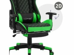 Chaise De Jeu Avec Repose-pieds Extensible 2D Accoudoirs Noir/Vert En Similicuir ML-Design 9 Chaise De Jeu Avec Repose-pieds Extensible 2D Accoudoirs Noir/Vert En Similicuir ML-Design -mobilier de bureau Shop siege de bureau 20126095