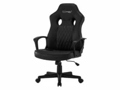Chaise De Gamer Avec Fonction Bascule Assise Large Noir En Similicuir ML-Design