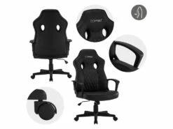Chaise De Gamer Avec Fonction Bascule Assise Large Noir En Similicuir ML-Design 7 Chaise De Gamer Avec Fonction Bascule Assise Large Noir En Similicuir ML-Design -mobilier de bureau Shop siege de bureau 20126163