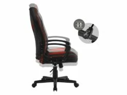 Chaise De Gamer Avec Fonction Bascule Assise Large Noir/rouge En Similicuir ML-Design -mobilier de bureau Shop siege de bureau 20126217