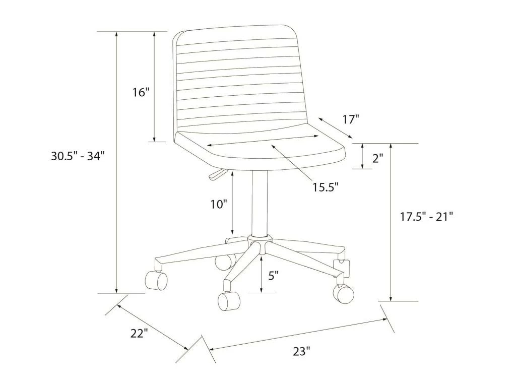 Chaise De Bureau En Simili Cuir Gris 5 Chaise De Bureau En Simili Cuir Gris – Image 5