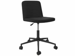 Chaise De Bureau En Simili Cuir Noir