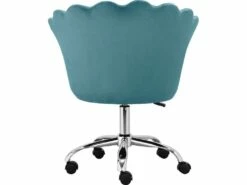 Chaise De Bureau Rembourrée En Velours Bleu -mobilier de bureau Shop siege de bureau 21700659