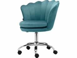 Chaise De Bureau Rembourrée En Velours Bleu -mobilier de bureau Shop siege de bureau 21700661