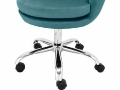 Chaise De Bureau Rembourrée En Velours Bleu -mobilier de bureau Shop siege de bureau 21700665