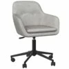 Chaise De Bureau En Velours Gris Clair