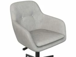 Chaise De Bureau En Velours Gris Clair -mobilier de bureau Shop siege de bureau 21700841