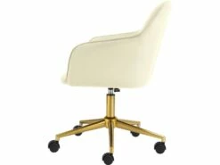 Chaise De Bureau Caspar Blanc Cassé/Or -mobilier de bureau Shop siege de bureau 21700935