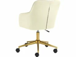 Chaise De Bureau Caspar Blanc Cassé/Or -mobilier de bureau Shop siege de bureau 21700937