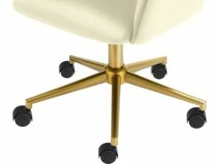 Chaise De Bureau Caspar Blanc Cassé/Or -mobilier de bureau Shop siege de bureau 21700941