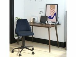 Chaise De Bureau En Lin Bleu -mobilier de bureau Shop siege de bureau 21701051