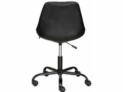 Chaise De Bureau Rembourrée En PU Noir -mobilier de bureau Shop siege de bureau 21701089