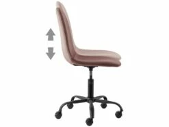Chaise De Bureau En Velours Rose -mobilier de bureau Shop siege de bureau 21701101