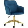 Chaise De Bureau Caspar Bleu/Or