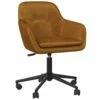 Chaise De Bureau En Velours Rouille
