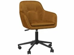 Chaise De Bureau En Velours Rouille