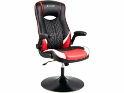 Chaise Gaming Ergonomique Rotative 360°, Fauteuil Gamer Pivotante Avec Dossier Haut Réglable